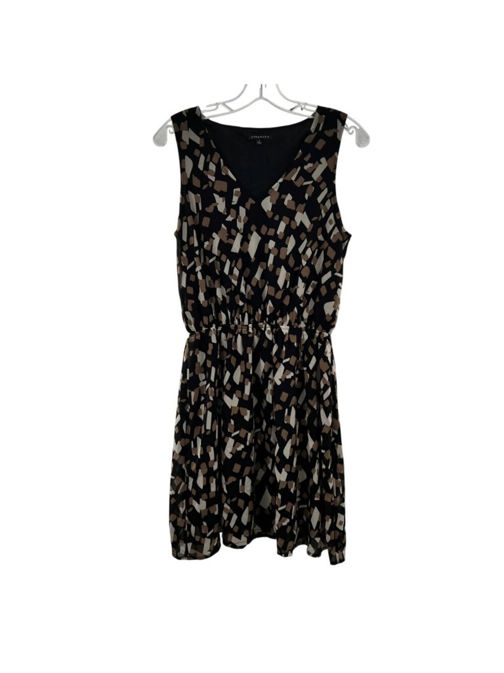 Staccato Women's A-Line Dress Sleeveless Elastic Waist Black/Multi Small